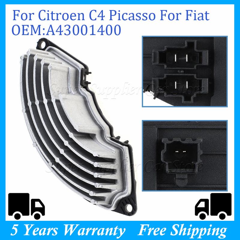 1PC Heater Blower Motor Resistor For Citroen C4 Picasso Grand I Peugeot 1.6 1.8 2.0 A43001400 77366112 DRS07001 6441CE 6441.CE