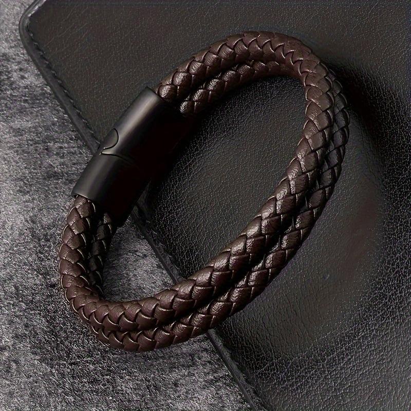 Men PU Leather Jewelry Gift bracelet exquisite Fashion Bracelet Casual  Unique