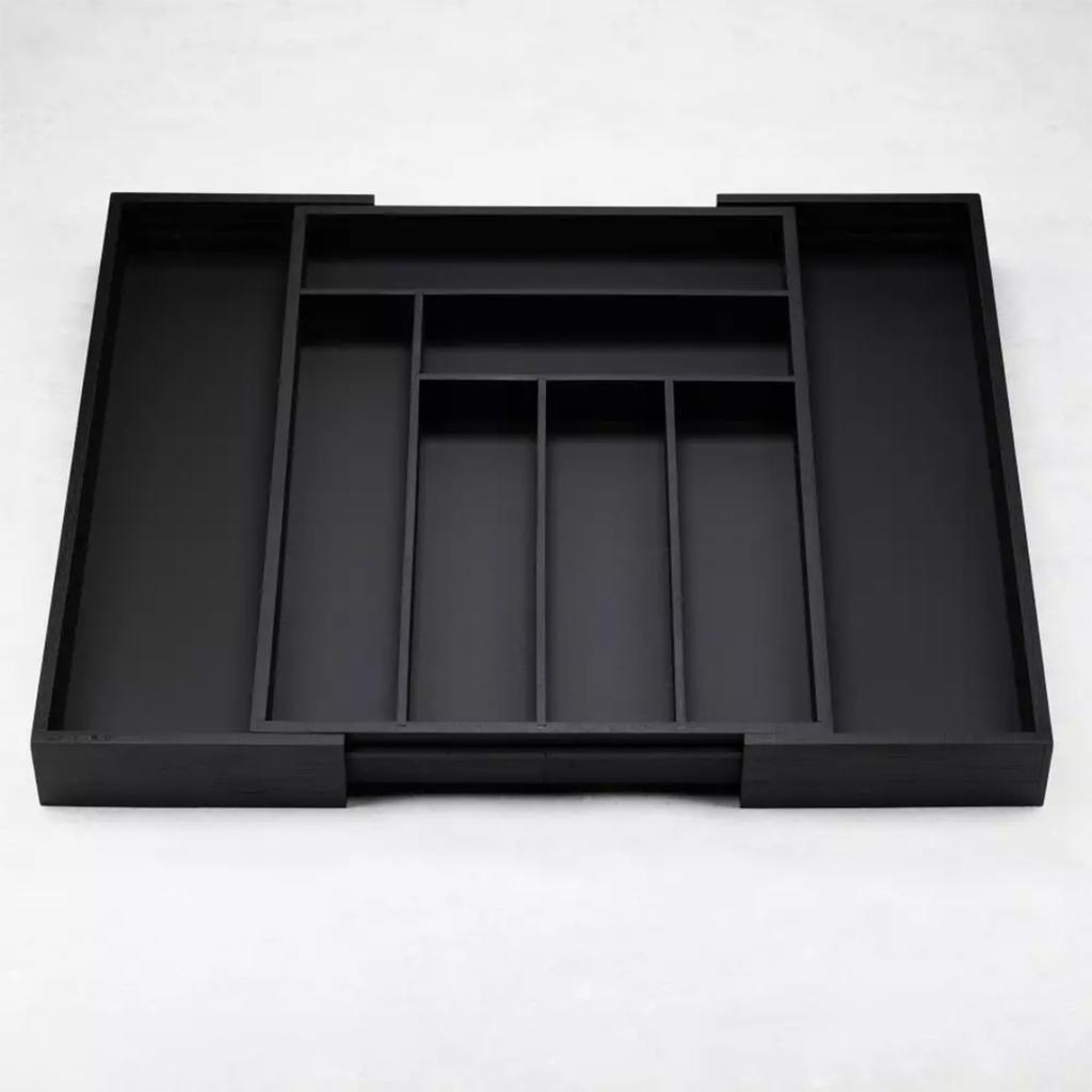 KINGHOFF KH-1747 Bamboo Drawer Organizer Black