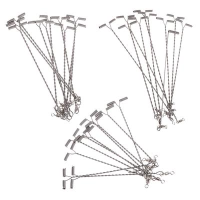 Braccio per filo da pesca da 10 pezzi con girevole per attrezzatura da pesca in acciaio inossidabile a forma di T da 9/12/15 cm per viaggi all'aperto, campeggio, Go Fis