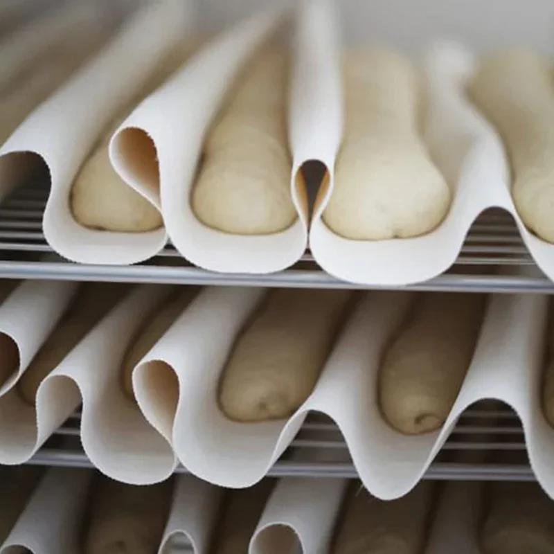 Fermentiertes Tuch Teig Bäckerformen Bäcker Teig Couche Reiner Baumwollgebäck Gärstoff Tuch Backen Französisches Brot Baguettes Laibe