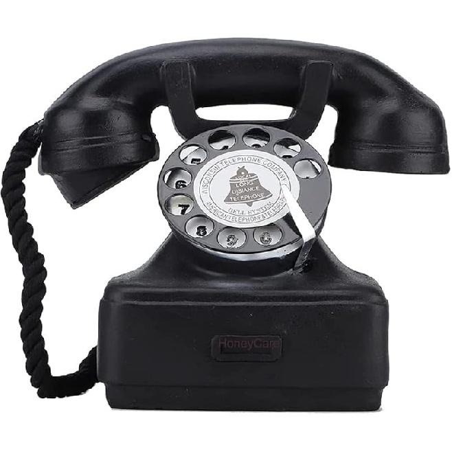 Large Creative Retro Decorative Phone Model Telephone Wall Decor, Vintage Rotary Telephone Decor Statue Artist Figurine Cafe bar Window Decor Model