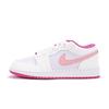 Air Jordan 1 Slip Resistant Coverage Low Top Vintage Basketball Shoes GS Pink White FV8486-600(Team-)-Random Packaging Bags