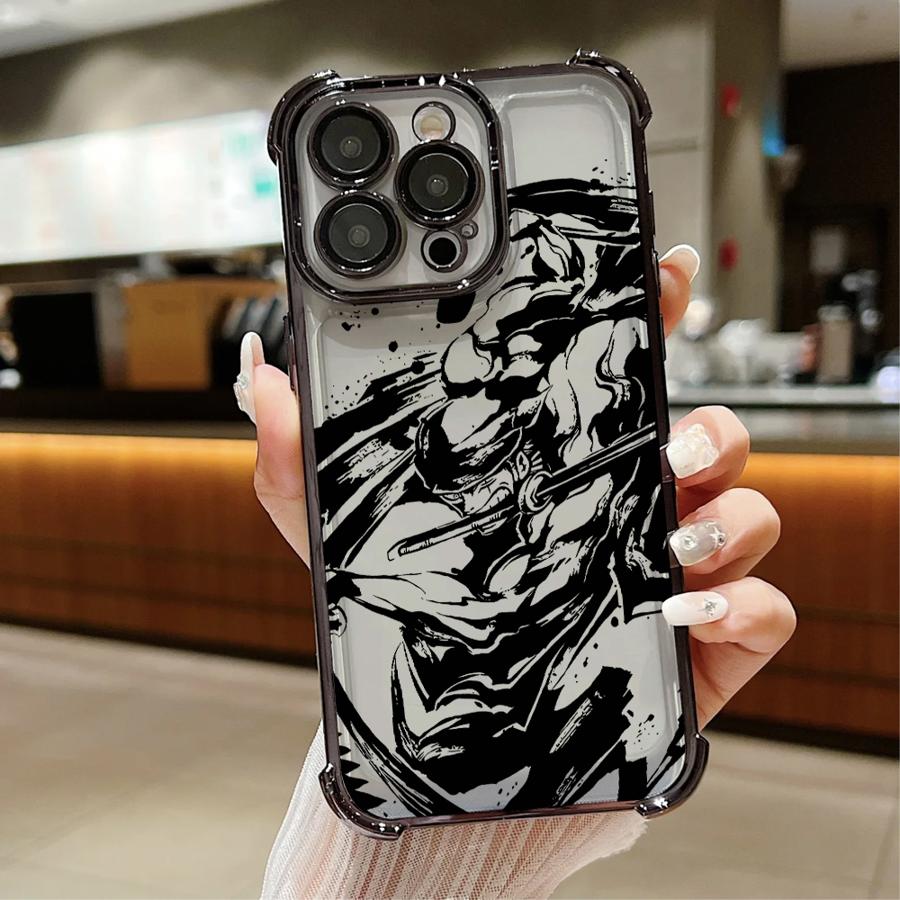 

Чехол для телефона для iPhone 11Pro 16Plus XS MAX 13 16 11 15 XR 14 Pro 15Pro Max 12 Прозрачная крышка Ророноа Зоро O-One-P-Piece iPhone 15 Plus