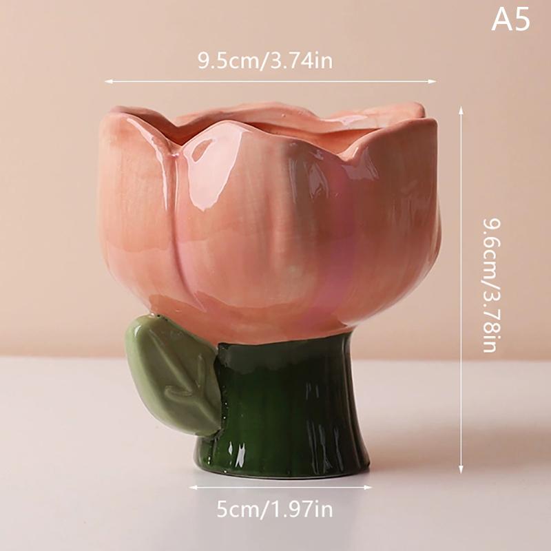 Cute Succulent Ceramic Flower Pot Animal Shape Elephant Dinosaur Plant Pot Desktop Balcony Decoration Home Decor Ceramic Vase
