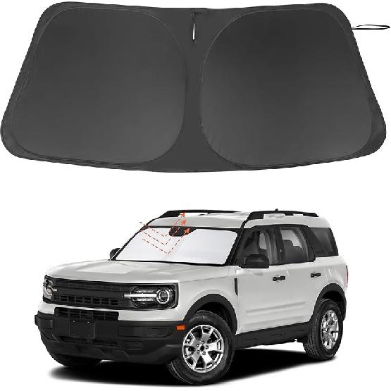 TINGLU Sun Shade For Tesla Model X Tesla X 2016-2024 2025 Accessories Windshield Sun Shade Window Shade UV Rays Protection Sun Visor Cover With