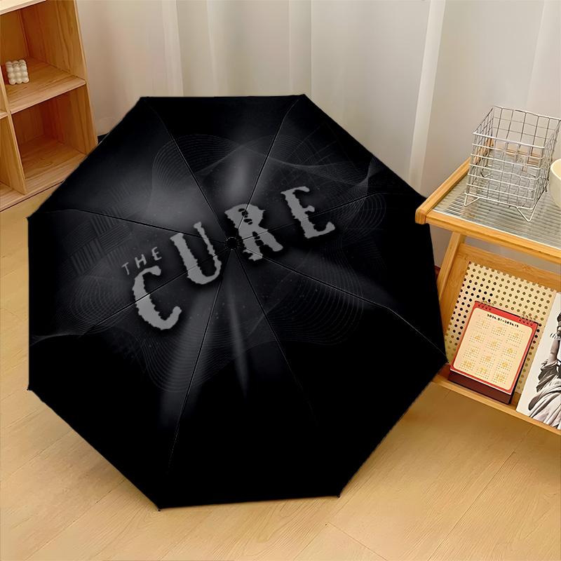 The Cure Print 8?Ribs Automatic Umbrella Wind Resistant Lightweight Folding Umbrella For Outdoor Travel
