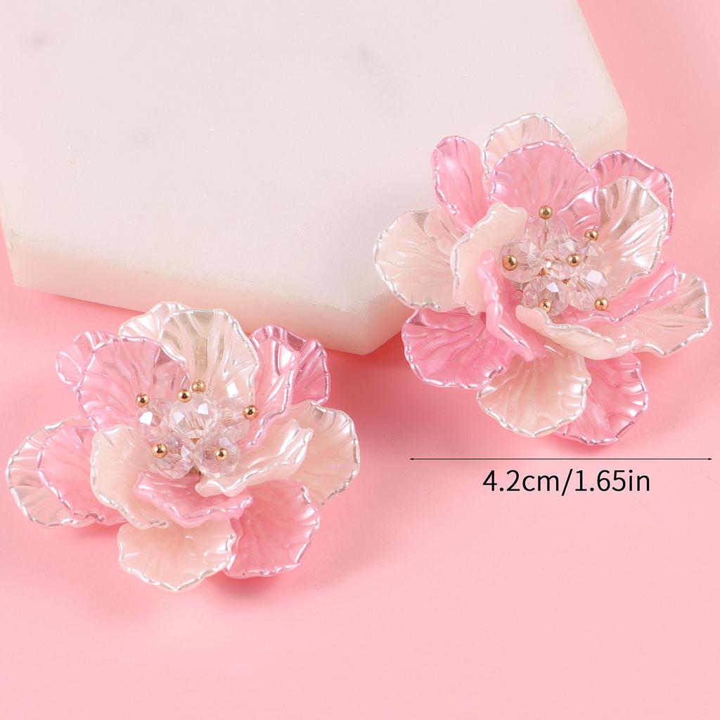 1/5Pcs ABS Pearl Camellias Flowers, for Dress Bags Shoes Brooch Bead Jewelry, and DIY Decorative Accessories