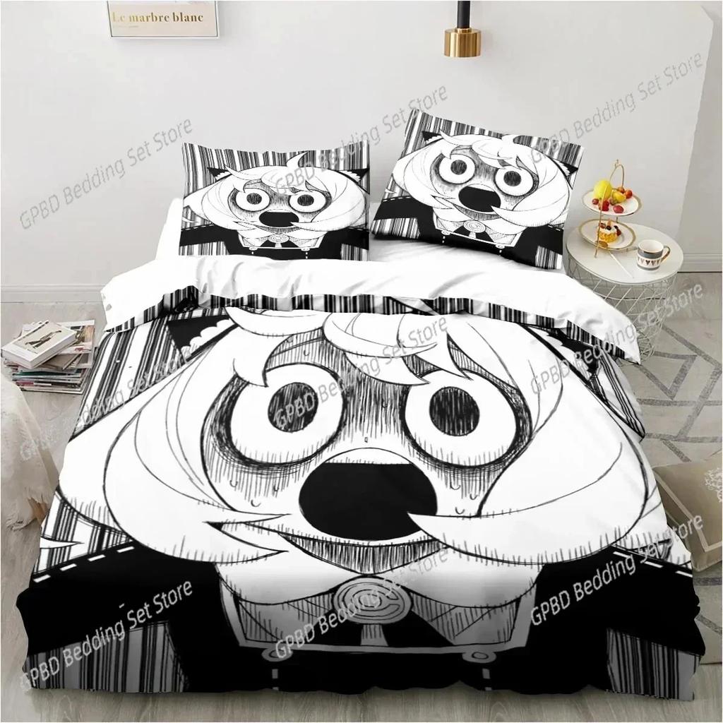 Comforter 3D Printing Spy Family Anya Anime Bedding Set 3D Printed Suitable For Bedroom Kids Home Textile