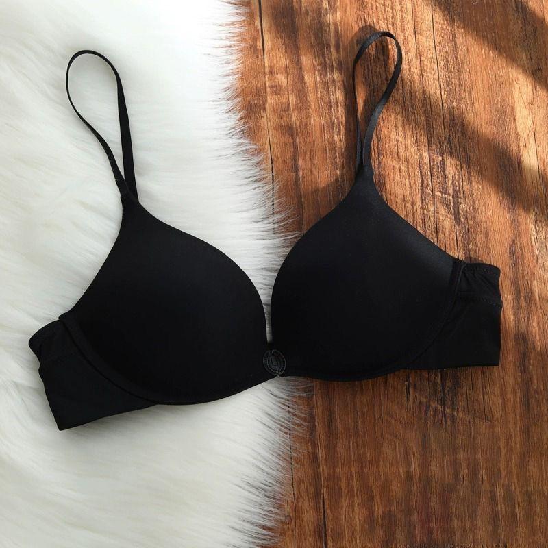 Seamless French - Style Front - Closure Bra for Women Push - Up Breathable Thin Wirefree Sweet Teenage Bra