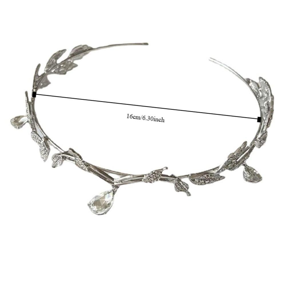 Leaves Shape Forehead Chain Rhinestone Bride Tiara  Wedding  Forehead Ornaments