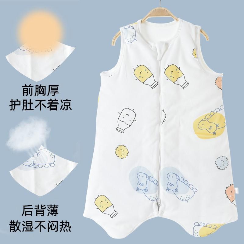 Cotton Toddler Sleep Sack Lightweight Sleeveless Sleepwear Kids 0-12 Years Air Conditioned Room Use