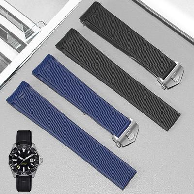 Silicone Watch Band Waterproof Bracelet Watchband for TAG HEUER AQUARACER 300 WAY201B Rubber Straps Watch Accessories 22mm