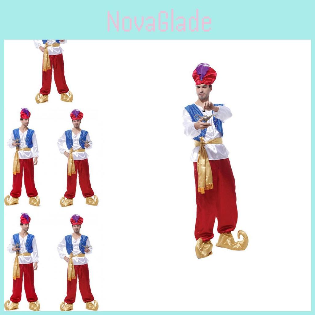 Exquisites Arabischer Prinz Kostüm für Herren Ideal für Halloween- und Cosplay-Veranstaltungen
