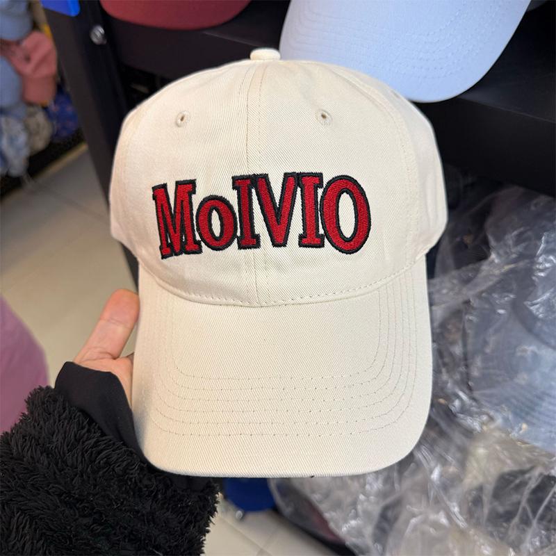 

Able Washed Printed Letter Used Hat Retro Baseball Cap Duckbill Cap бежевый