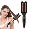Dual-Head Electric Hair Straightener Comb Gentle Hair Care Heating Evenly Comb for Women and Men Hair Salon