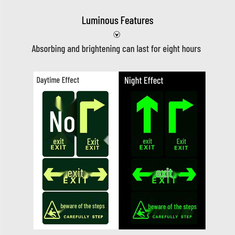 HAISIDIKE HK-46 Glow-in-the-Dark 'Watch Your Step' Floor Sticker