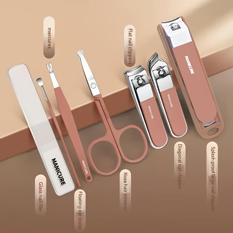 Professional Nail Clipper Set with Anti-Splash Design Heavy-Duty Stainless Steel Nail Scissors, Nail Clippers, Nail File & Nail Polish Remover