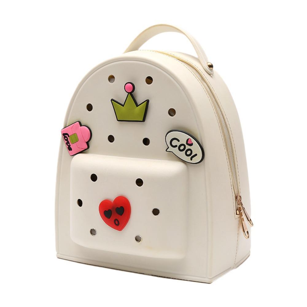 Waterproof Silicone Backpack Adjustable Straps Kindergarten Knapsack Kids Schoolbags  Girls