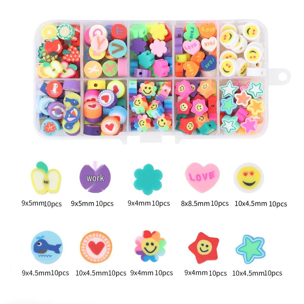 DIY Polymer Clay & Ceramic Bead Set for Animal & Evil Eye Cartoon Bracelets