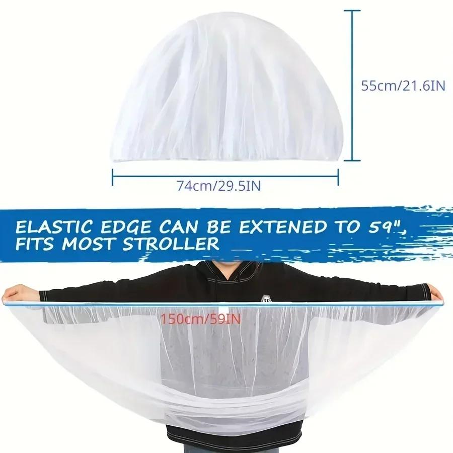 Full-cover Baby Stroller Mosquito Net Cover Sunshade Windshield Mesh Gauze Curtain Trolley Mosquito Net Stretchable Mosquito Net