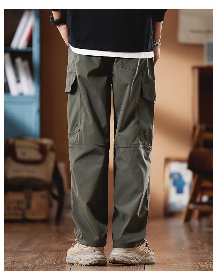 Shanggu Men's Retro Waterproof Loose Casual Pants for Autumn and Winter