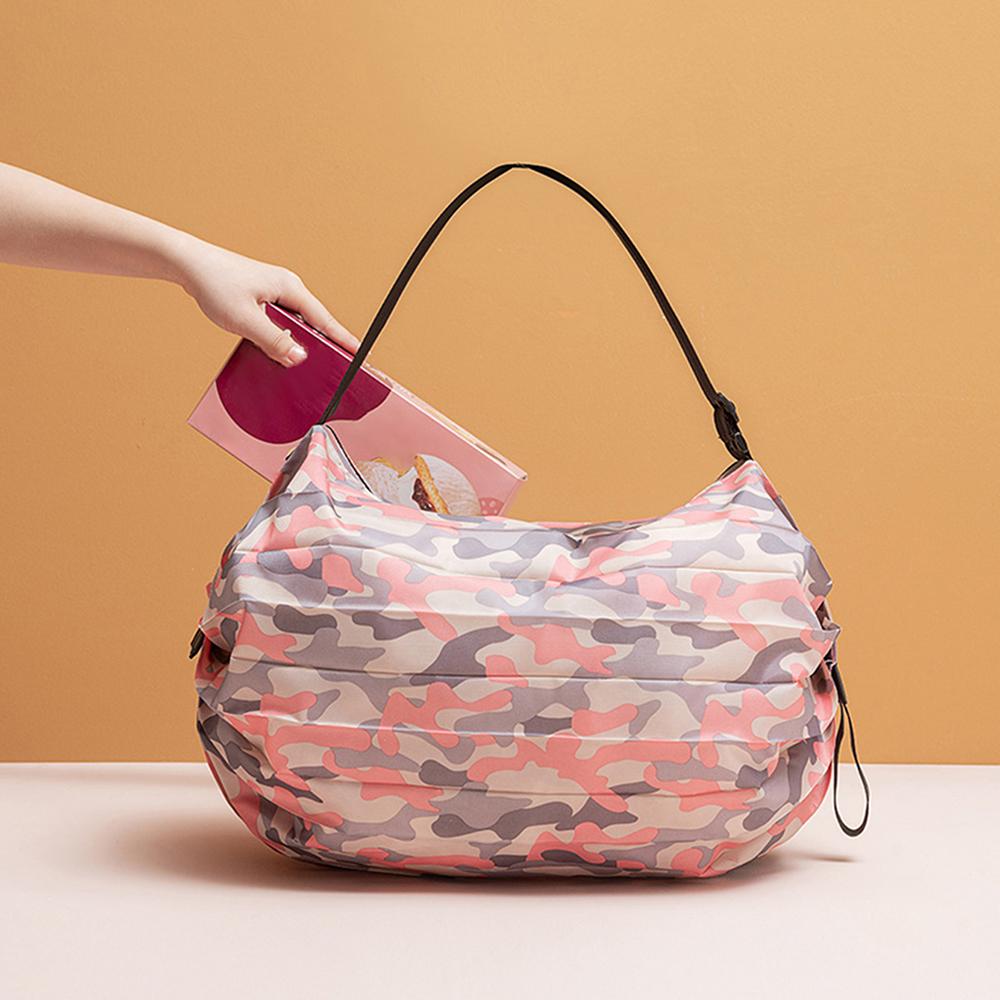 Folding eco-friendly shopping bag, travel large messenger bag, portable thick extra-large grocery bag, supermarket reusable bag