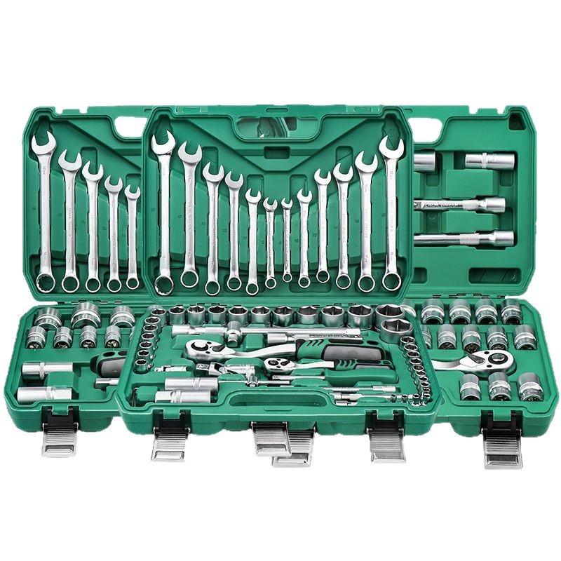 Pioneering Industrial-Grade Auto Repair Kit: Chrome Vanadium Steel Sockets & Ratchet Wrench Set for Mechanics