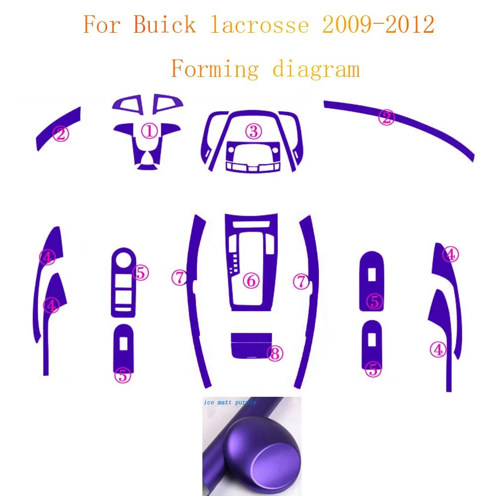 For Buick lacrosse 2009-2012 Interior Central Control Panel Door Handle Carbon Fiber Stickers Decals Car styling Accessorie