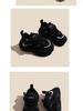 2025 Kids' Black Sneakers: Spring/Autumn Boys' & Girls' Velvet Winter Running Shoes