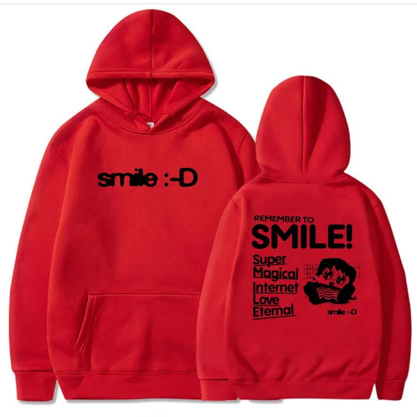 Printkleidung Porter Robinson Smile World Tour 2024/2025 Hoodies Damen Winter Mit Kapuze Sweatshirts Kawaii Cartoon Graphic Sudadera