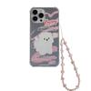 Pink Dog 14 Apple Phone Case IPhone 13 Suitable for 8 Makeup Mirror XR with Lanyard 1115pro Max Set
