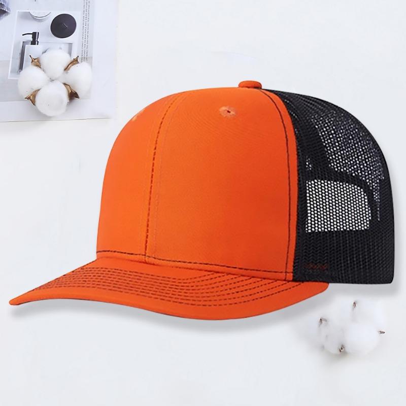 Micro-curved mesh hat Richardson 112 truck driver hat outdoor sun protection shade color matching baseball hat