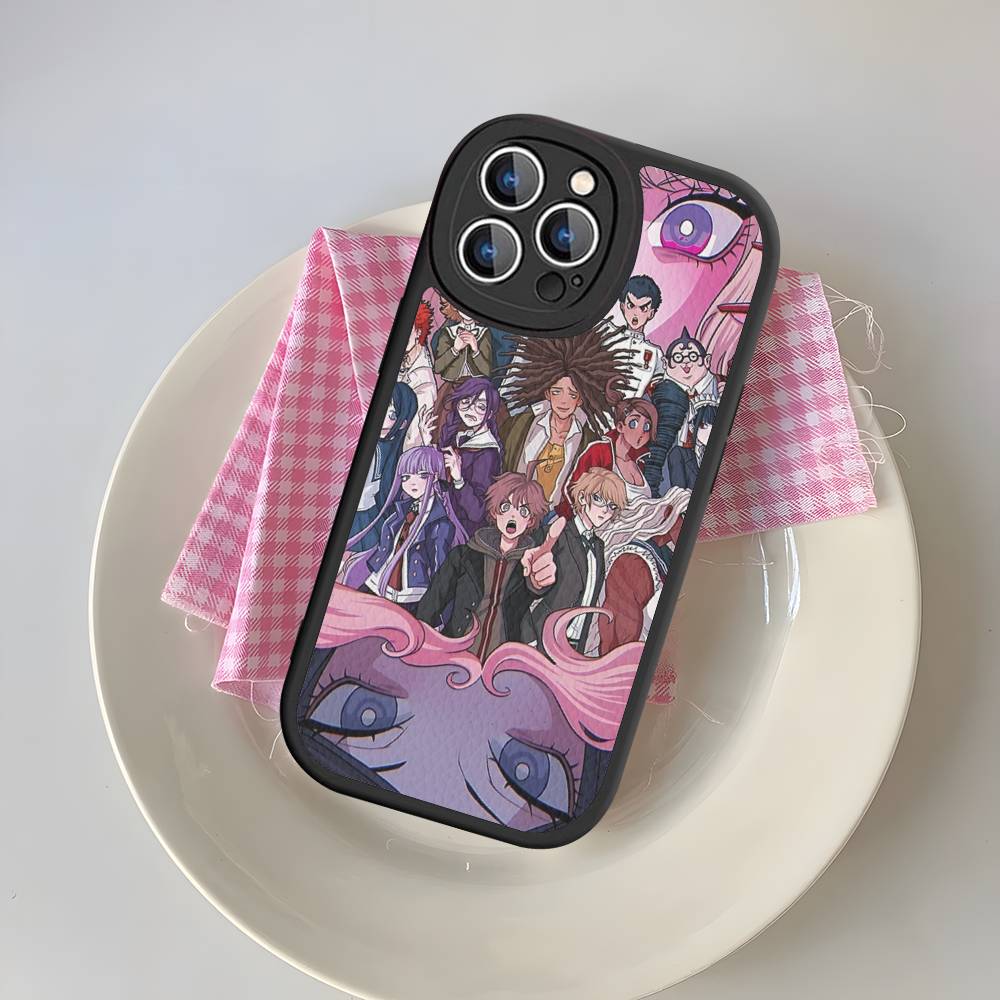 Anime Game D_DanganRonpaS Leather Phone Case For IPhone 15 14 13 Pro Max 12 11 16 Plus Phone Cover