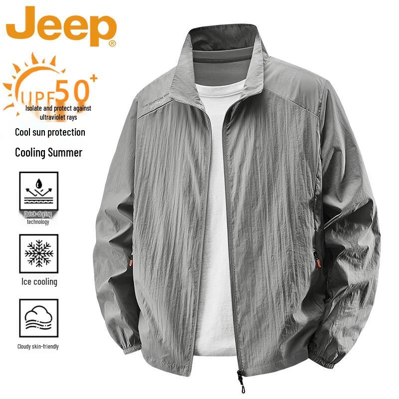 JEEP Men s Summer Lightweight UV Protection Hooded Jacket 5XL