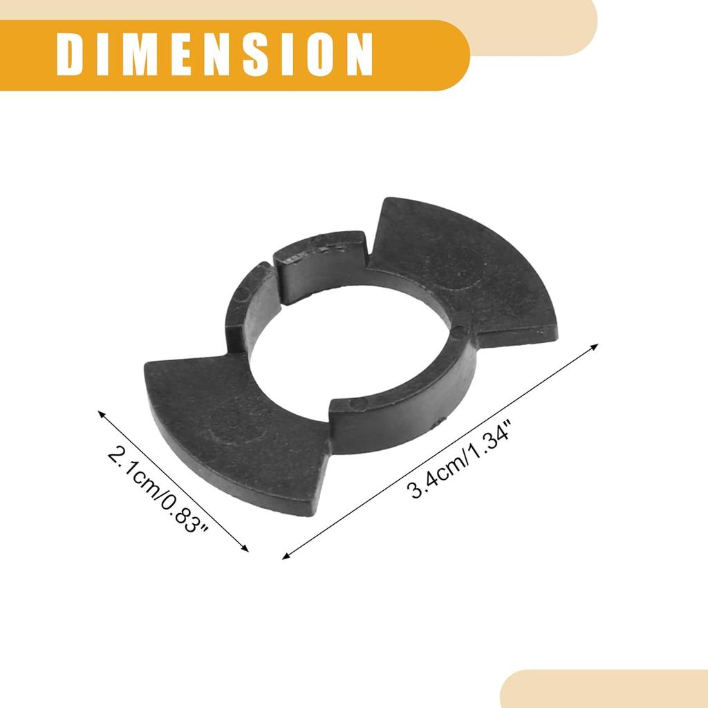 Automotive LED Headlight Bulb Retainer Adapter Holder Socket - Car Headlight Socket - for Honda H1 Plastic Black - 1 Pair