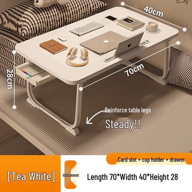 Foldable Bedside Laptop Table for Dormitory or Bay Window