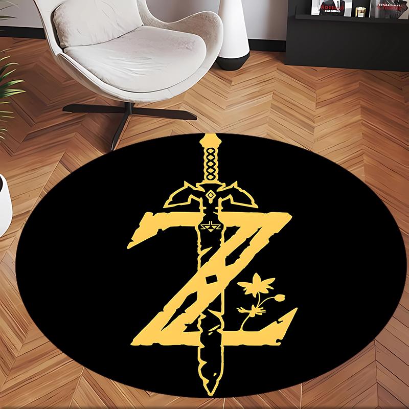 Zelda (1) Round Office Rug Decorative Floor Rug for Office Bedroom Living Room and Home Space