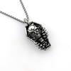 Skull Coffin Pendant Simple Titanium Steel Necklace Fashion Wear Single Item Jewelry Sweater Chain Accessories