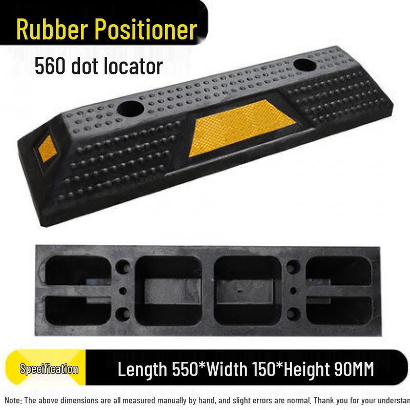 Rubber Wheel Stop: Large Car Reversing Anti-Collision Barrier & Locator