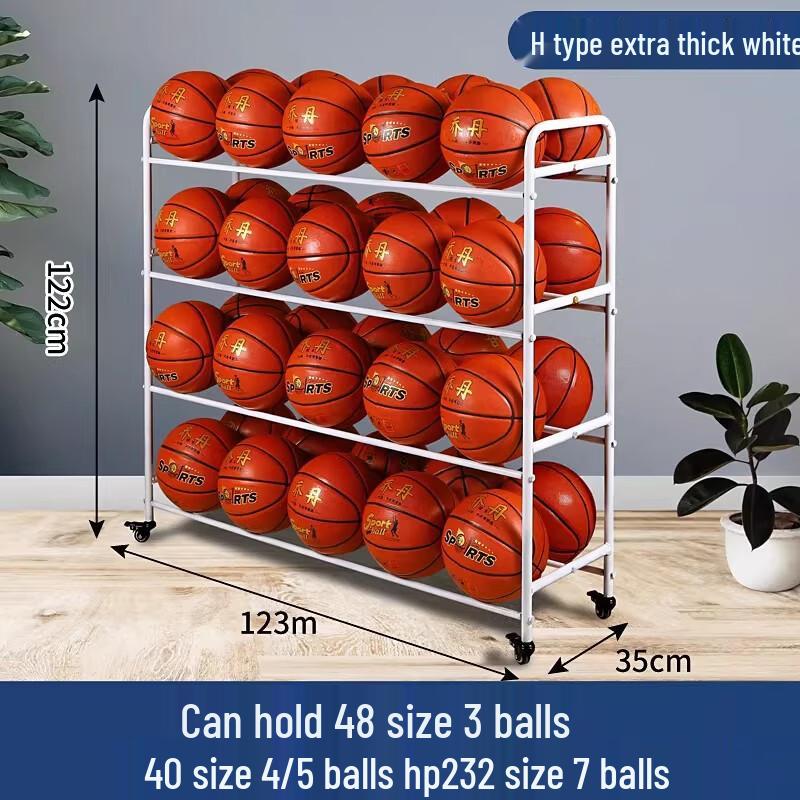 AILAITE Movable Multi-Sport Ball Storage Rack
