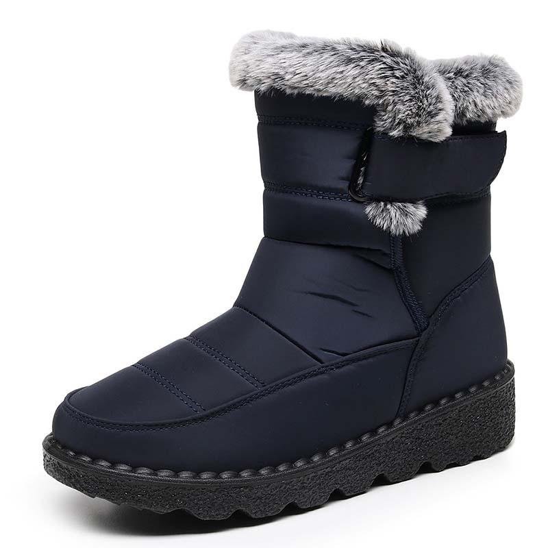 Women's Velcro Winter Cold -40 ° Thickened Padded Waterproof Comfortable Warm Lightweight Hiking Non-slip Thick Sole Cushioning Snow Boots