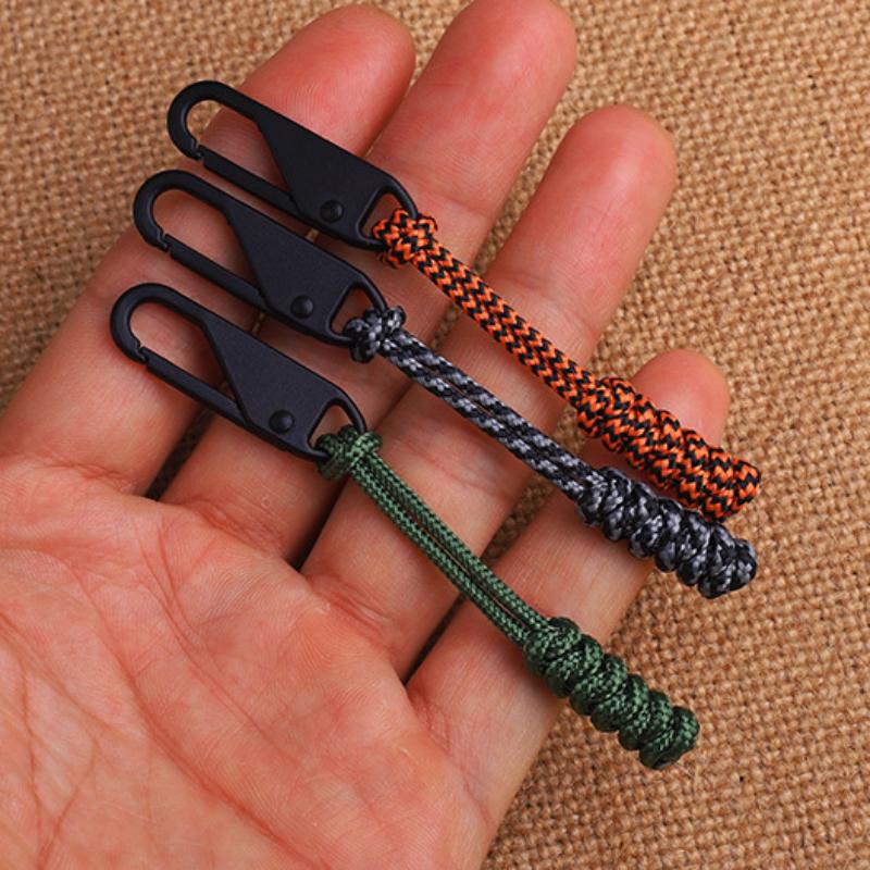 5Pcs Fashion Sport Style Color Braided Rope Replace Zipper Slider Easy Pull Men's Backpack Tool Bag Jacket Personality Zipper