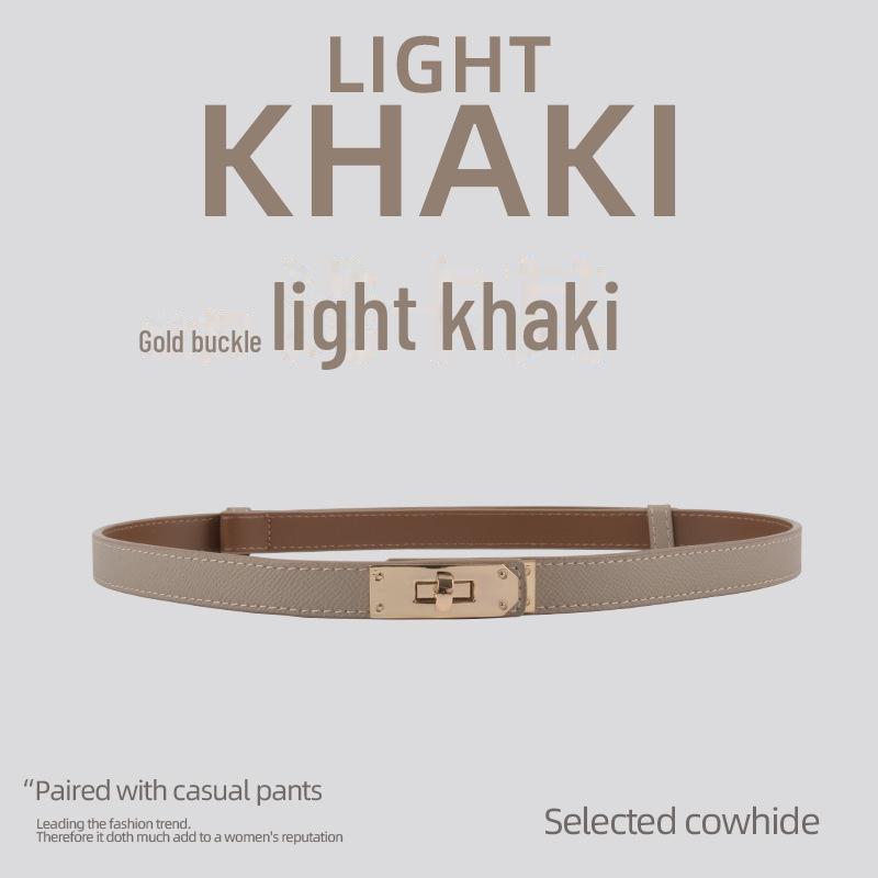 Vintage Stil Echtes Leder Damen Skinny Taillengürtel zur Kleiderdekoration