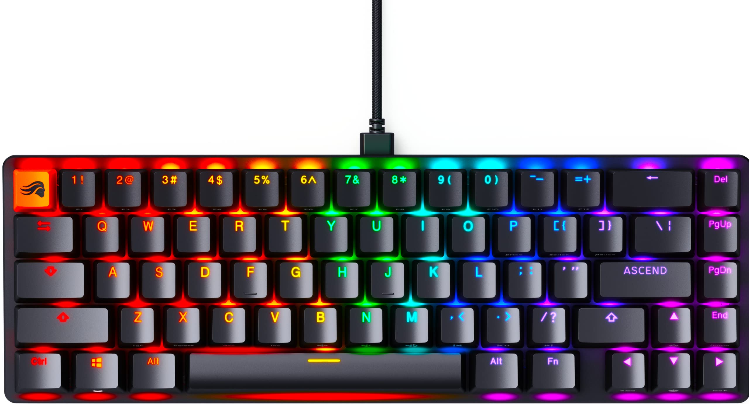 

Glorious GMMK2 Gaming Keyboard, 65% Compact, Black, LED Backlit, English Layout, Illuminated RGB, Wired, Mechanical, Type-C, USB, 67 Keys