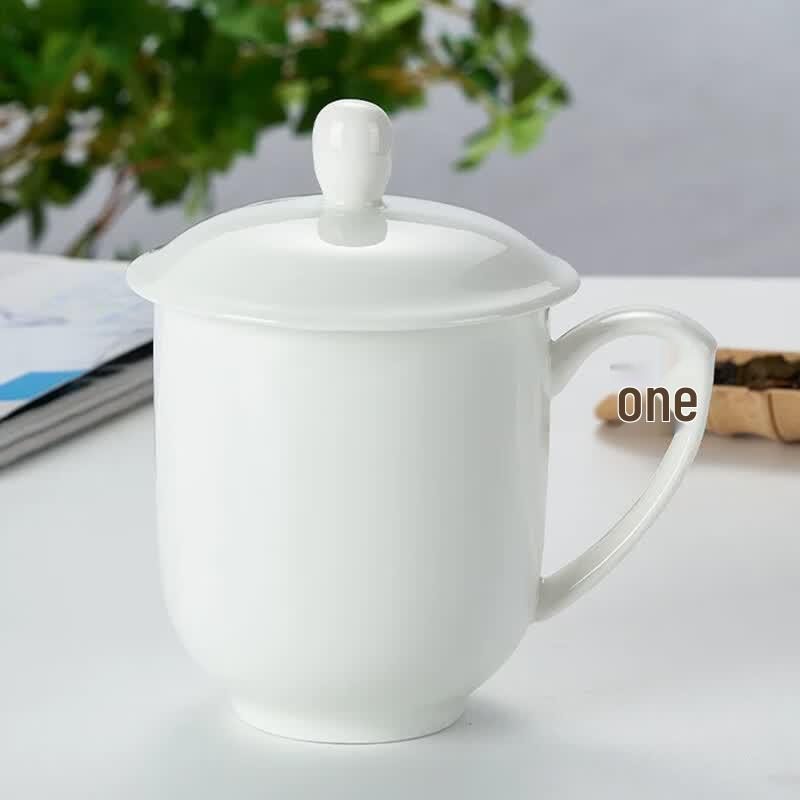 Pure White Ceramic Lid Cup