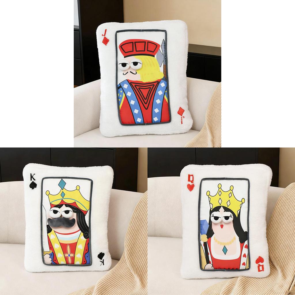 Plush Embroidered Playing Card Pillow Cushion Gift For Friends And Kids