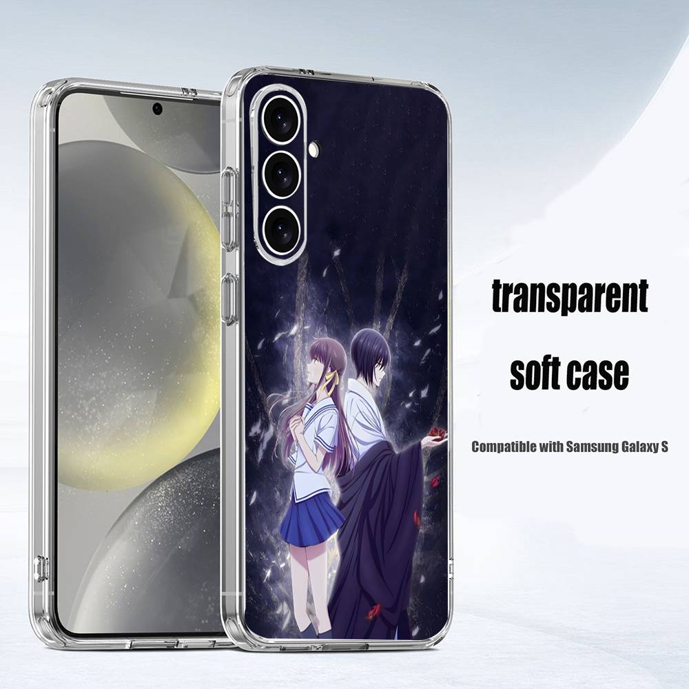 Anime F-Fruit B-Baskets Phone Case For Samsung S24,30,21,22,23,20 FE,lite,PIus,Ultra,5G,Note,9,10 Transparent Cover SamsungS8plus