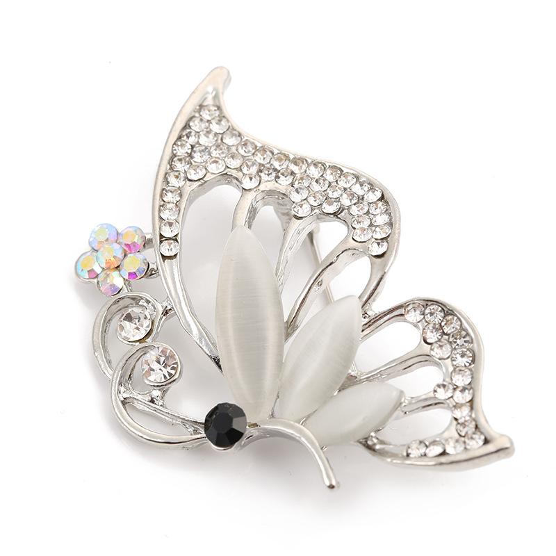 SKEDS Luxury Elegant Rhinestone Butterfly Brooches Pins For Women Men Fashion Vintage Wedding Party Jewelry Accessories Gift