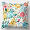 Flower Pillowcase Square Sofa Pillow Cover Watercolor Flowers Cushion